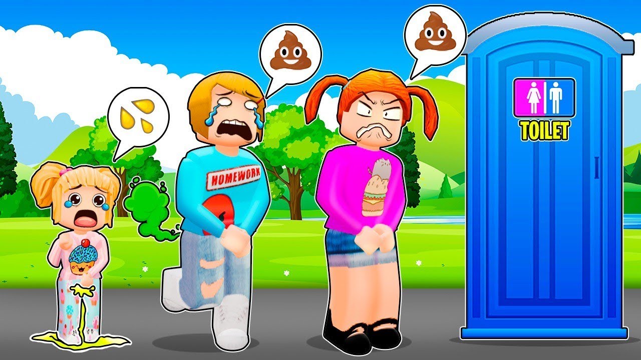 Spending 100 Days In The Bathroom Line! | Roblox