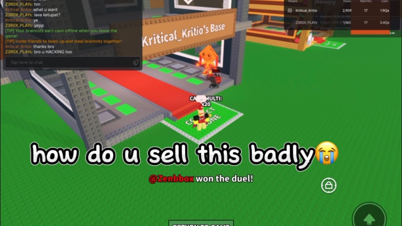 making a scripter mad lol (steal a brainrot)