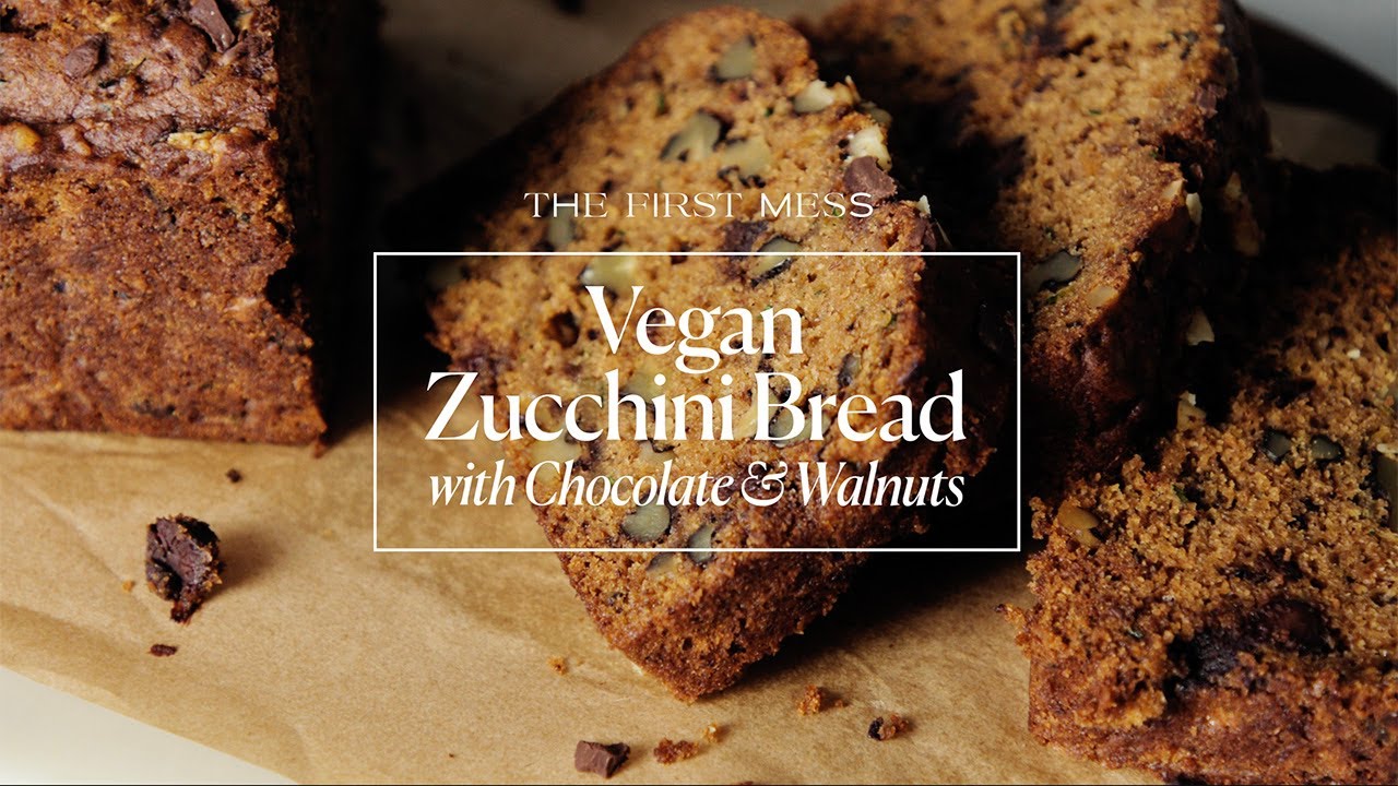 Vegan Zucchini Bread with Chocolate & Walnuts