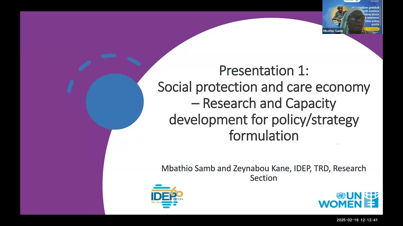 IDEP - MasterClass Cours sur Protection Sociale 19 F&eacute;v 2025