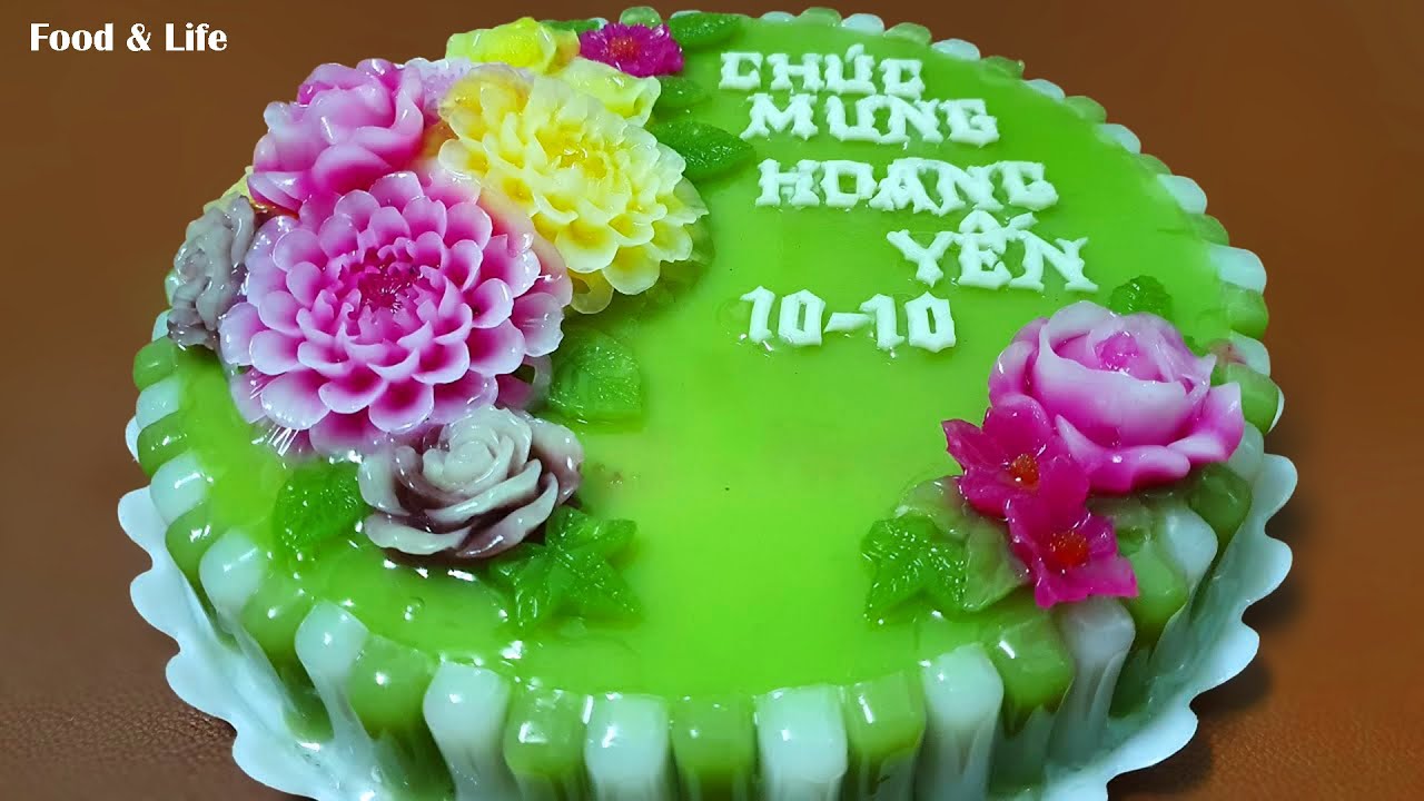 Làm Bánh Sinh Nhật - Bánh Râu Câu Sinh Nhật Sầu Riêng Phô Mai - Rau Câu Giòn Truyền Thống
