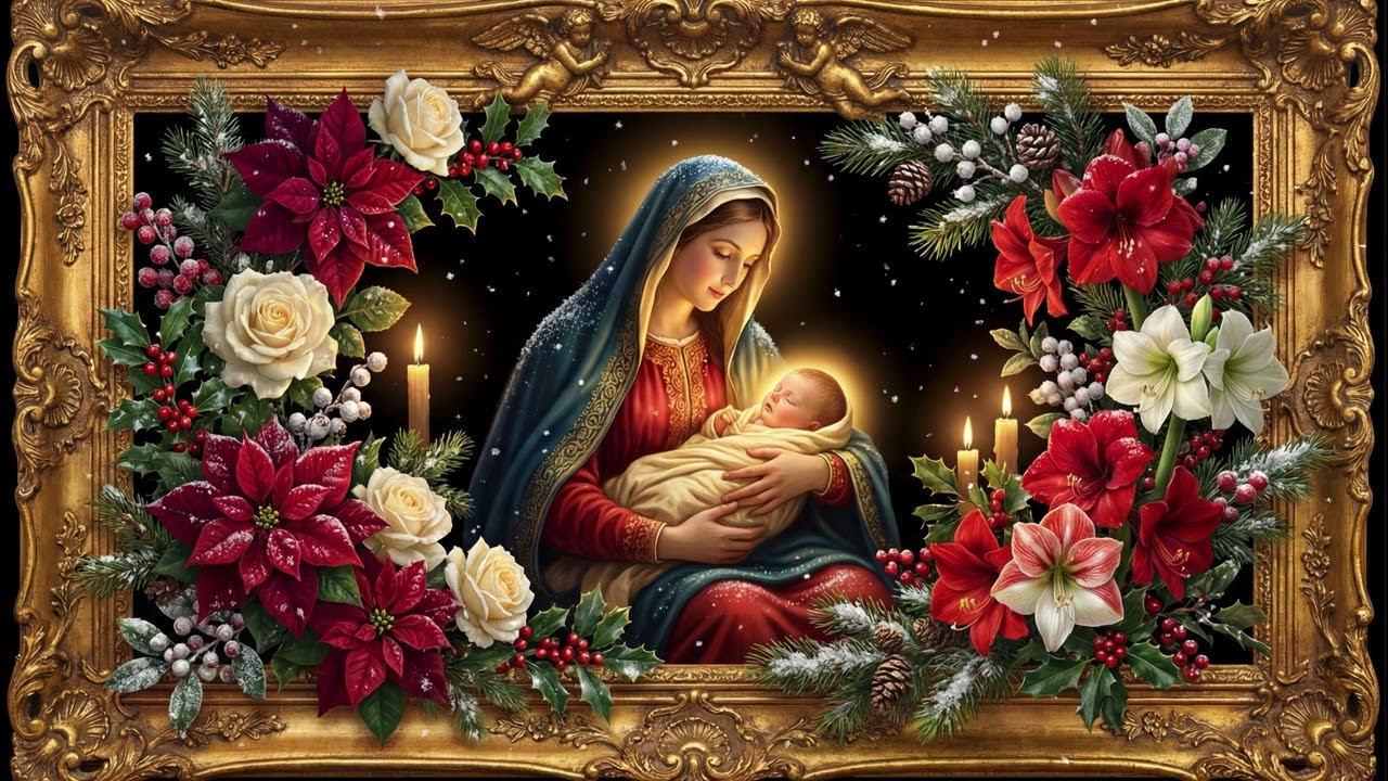 4K ART TV Wallpaper - Virgin Mary - Jesus Christ - Christmas