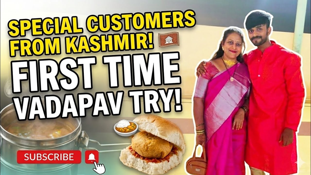 Unbelievable! 😲 Customers from Kashmir Loved Our Vadapav! #streetfood #struggle #vlog #mumbai #fyp 