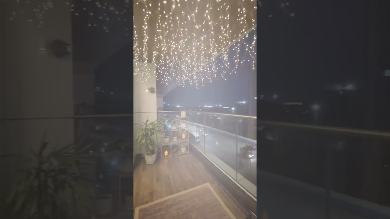 Elegant Balcony Design #shorts #balcony #lights #youtubeindia #shortsviral #pune #inteiordesign
