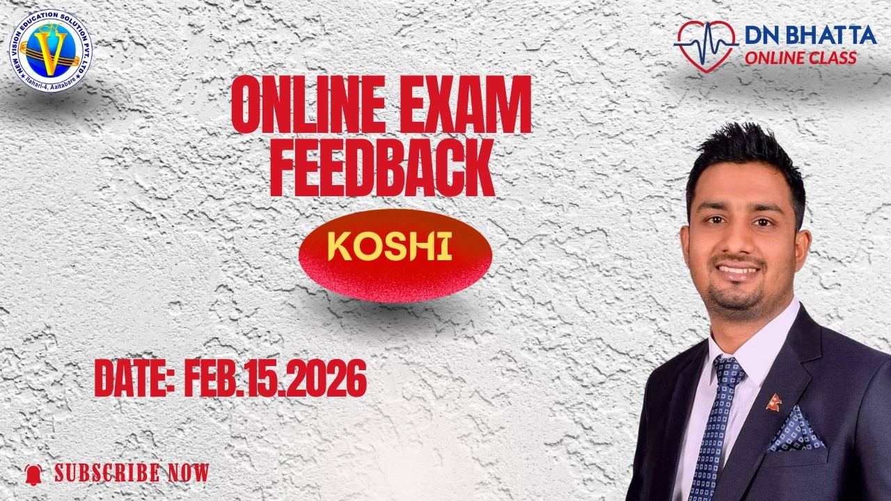 FEEDBACK CLASS II WEEKLY ONLINE EXAM II KOSHI PROVINCE