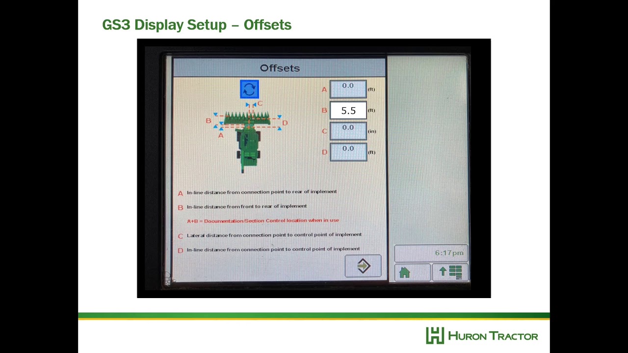 John Deere GS3 Display Harvest Setup
