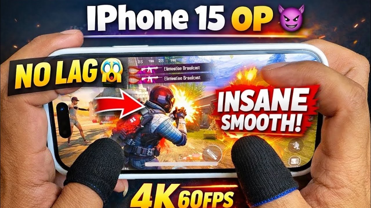 IPHONE 15 BGMI IN 2026 🔥 super smooth +Extreme PUBG GAMEPLAY 60 FPS 2 fingers players 