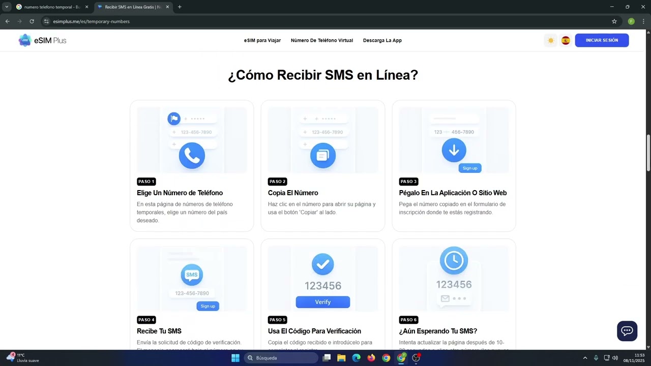 WEB Usar un n&uacute;mero de tel&eacute;fono m&oacute;vil temporal GRATIS. (Espa&ntilde;ol)