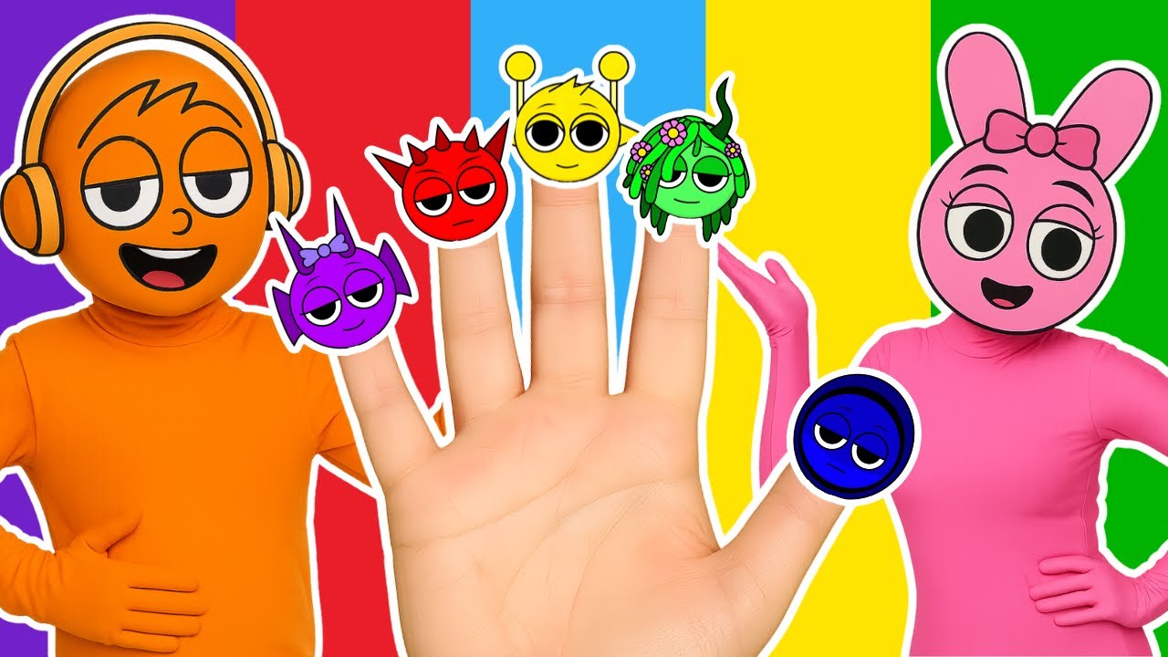 Colors Finger Family - Learn Colors with the Finger Family Nursery Rhyme | Sprunki Songs