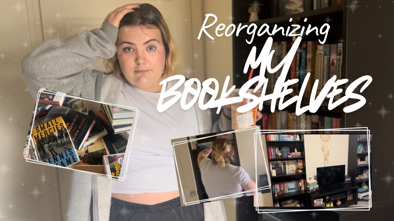 Reorganizing my bookshelves because I’m stuck in the house 🏠 ❄️| bookshelf tour