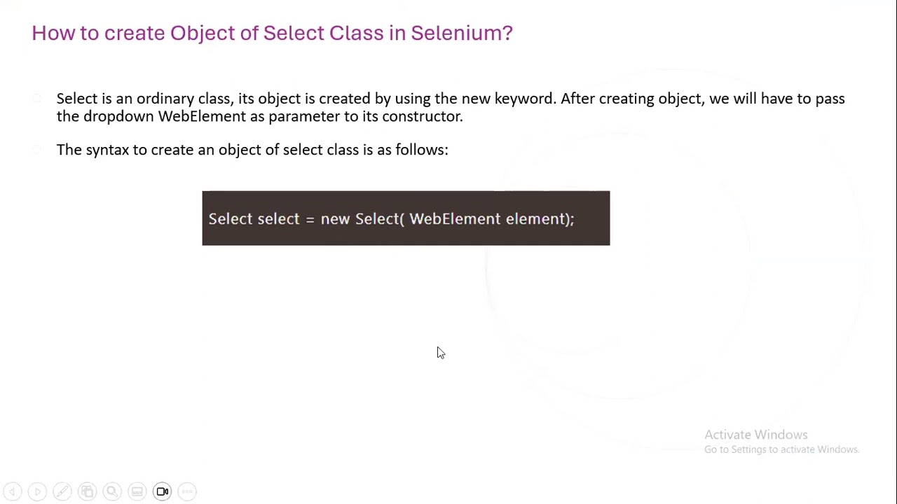 Select Class in Selenium | Select Class Methods