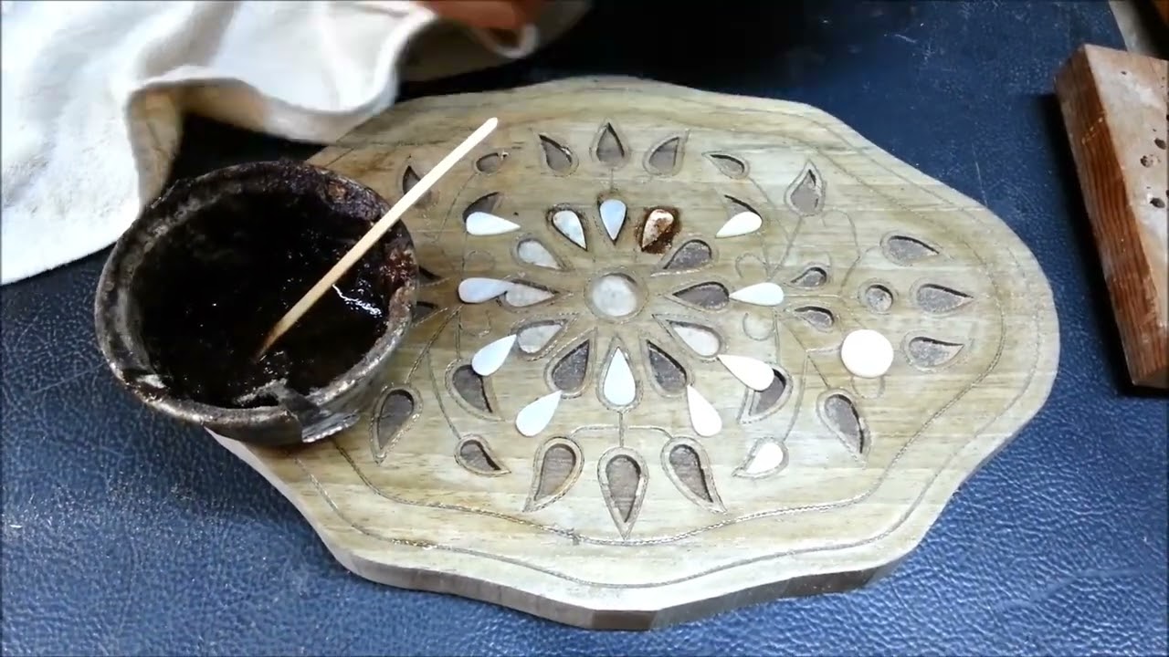 @Sedefhane Sedef & telkari kakma Kahve Sehpası yapımı