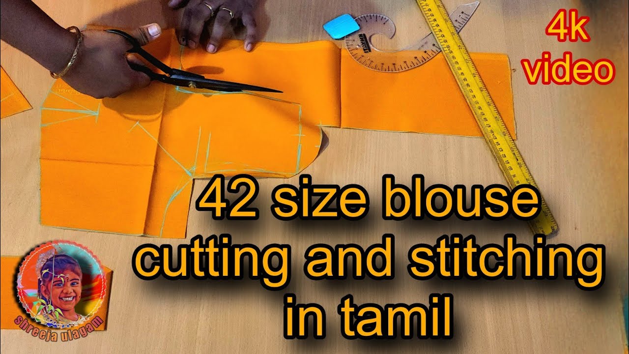 42 size blouse cutting and stitching in tamil//