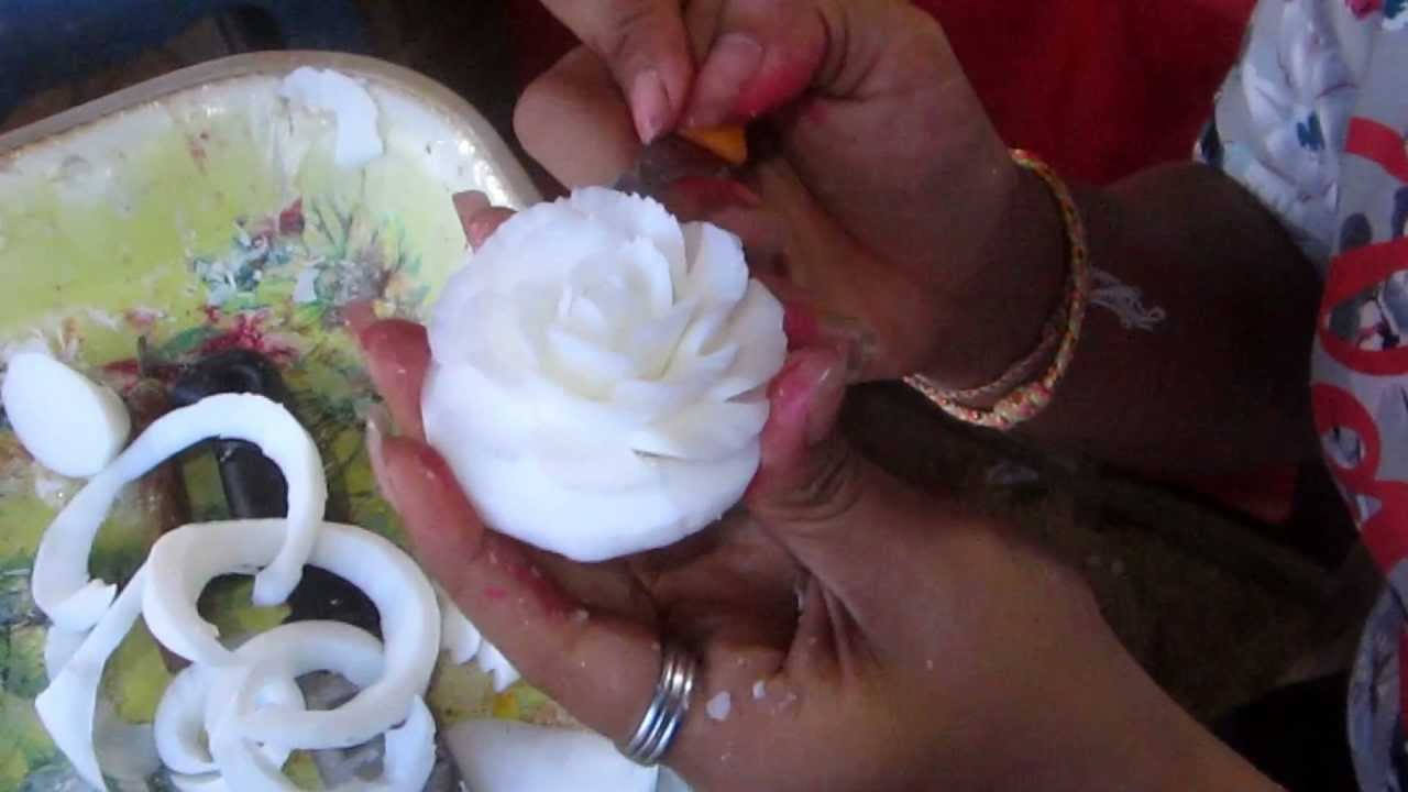 Hand Carved Flower