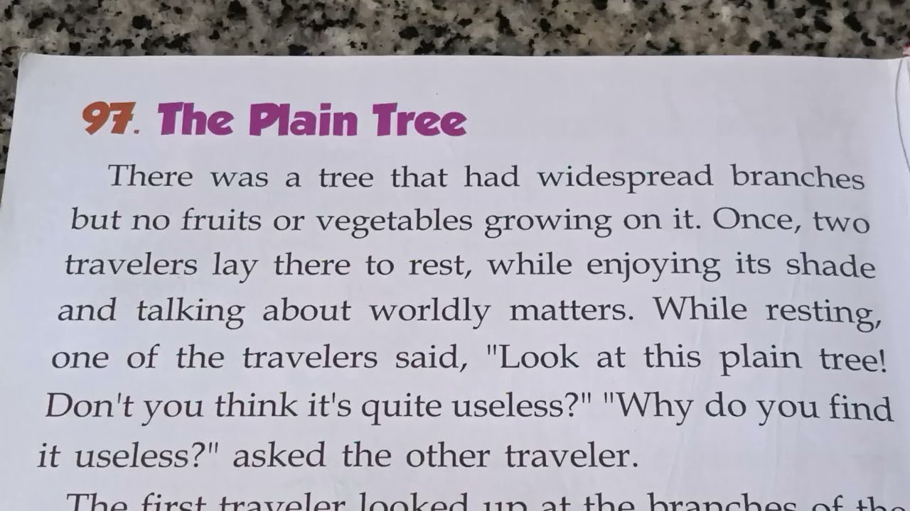 The Plain Tree - Reading English Stories For Kids 