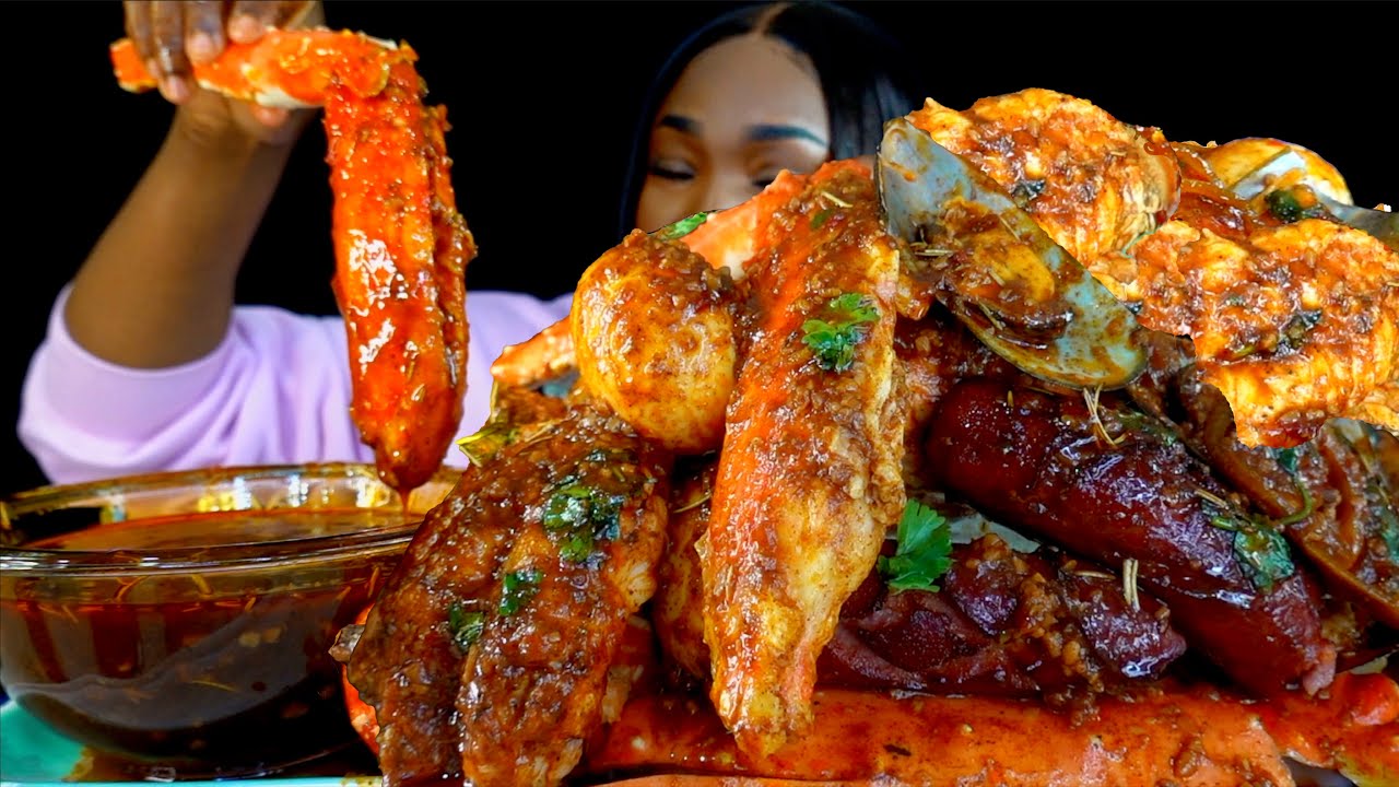 KING CRAB SEAFOOD BOIL MUKBANG | DESHELLED SEAFOOD | SEAFOOD BOIL MUKBANG | Seafood | Mukbang