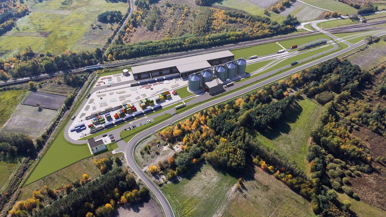 Budowa terminalu przeładunkowego Treeden Group S.A. na stacji PKP LHS w Woli Baranowskiej