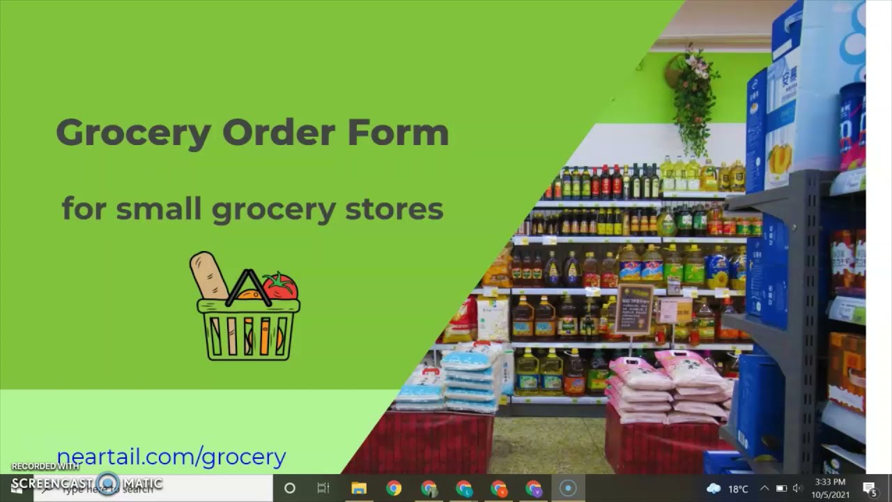 Grocery Order Form Template | Sell Groceries Online | Ready-made order form with calculations