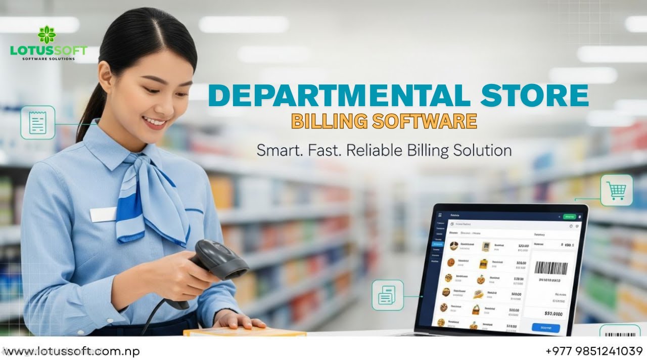 All-in-One Mart & Retail Billing Software | Best Departmental Store POS Nepal | LotusSoft Demo