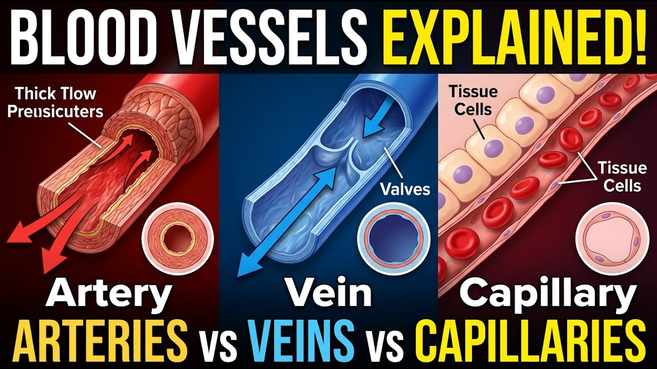 Adaptations & Differences Of The Blood Vessels To Their Functions: Veins, Arteries & Capillaries