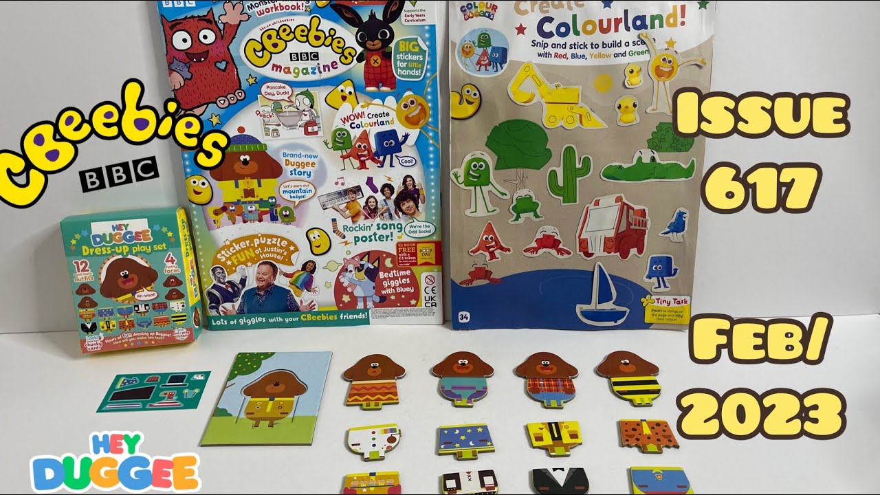 CBeebies magazine, issue 617, Feb/2023, with Hey Duggee Dress-Up play set! 👔👘 #cbeebies