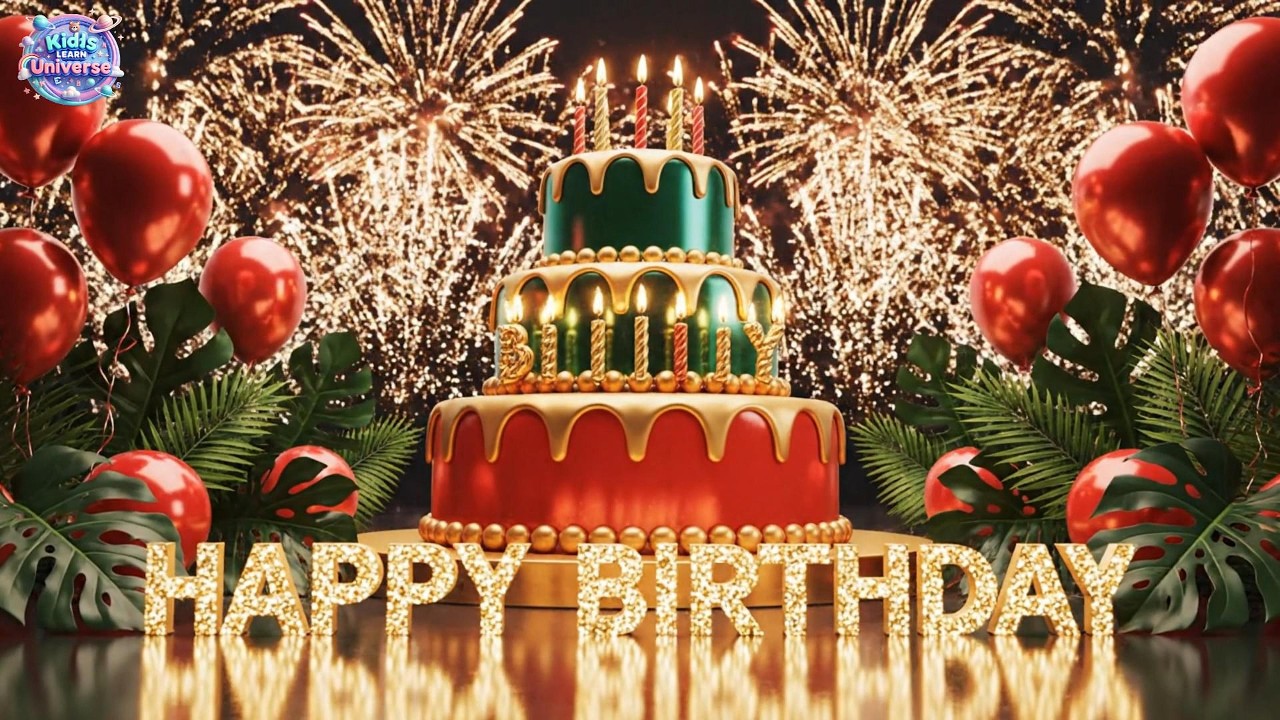 Happy Birthday Song  🎂🎉 | Birthday Cake Celebration | Kids Learn Universe