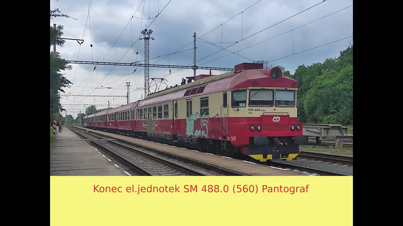Konec elektrický jednotek SM488.0 dnešní řady 560 Pantograf na Jižní Moravě