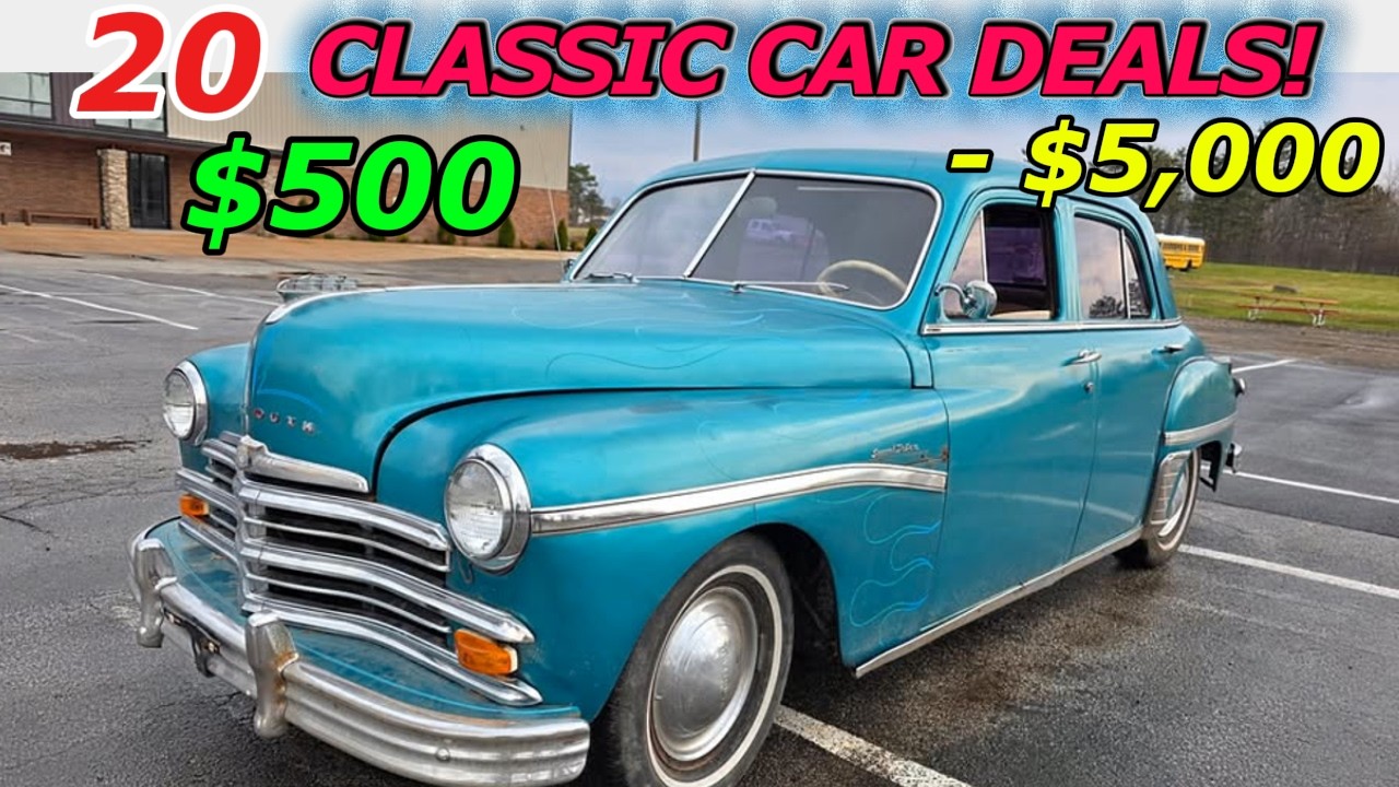 Свежие находки на рынке! 20 классических автомобилей от 500 до 5000 долларов!