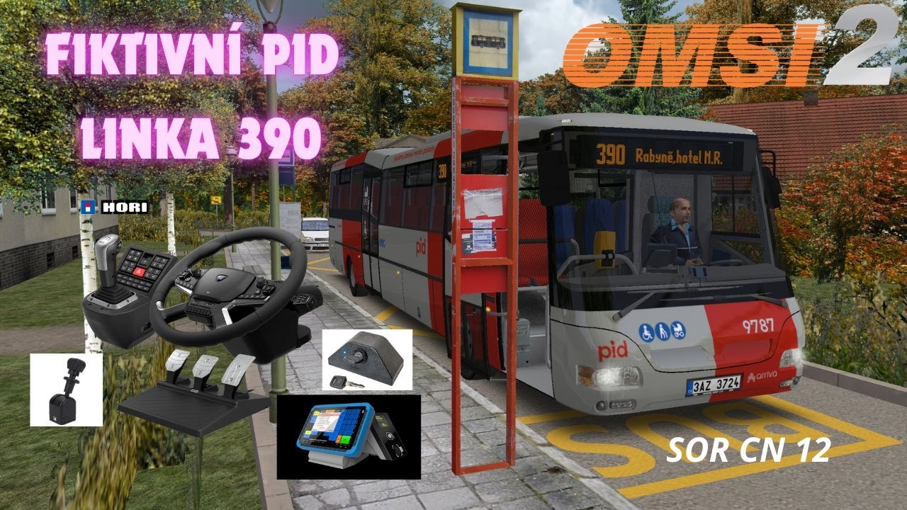Omsi 2 - Fiktivní PID -Linka 390 -  SOR CN 12 - Hori Force Feedback Truck Control System