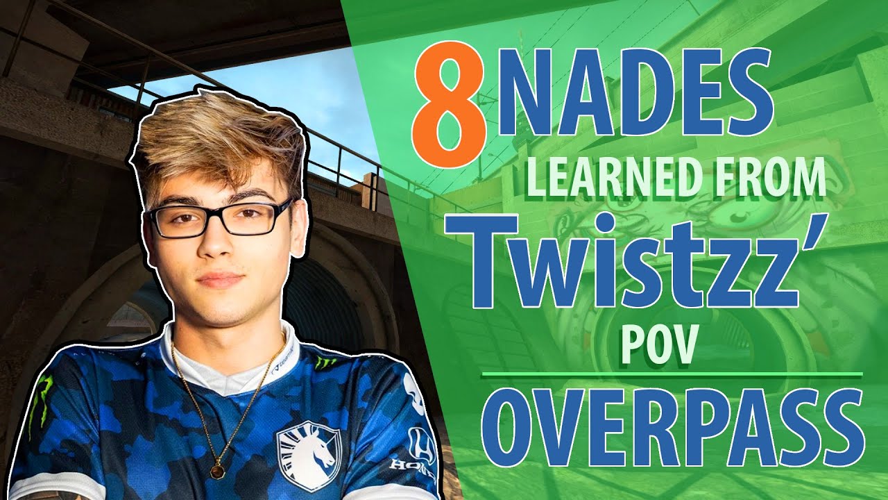 8 Nades learned from Twistzz POV - Overpass