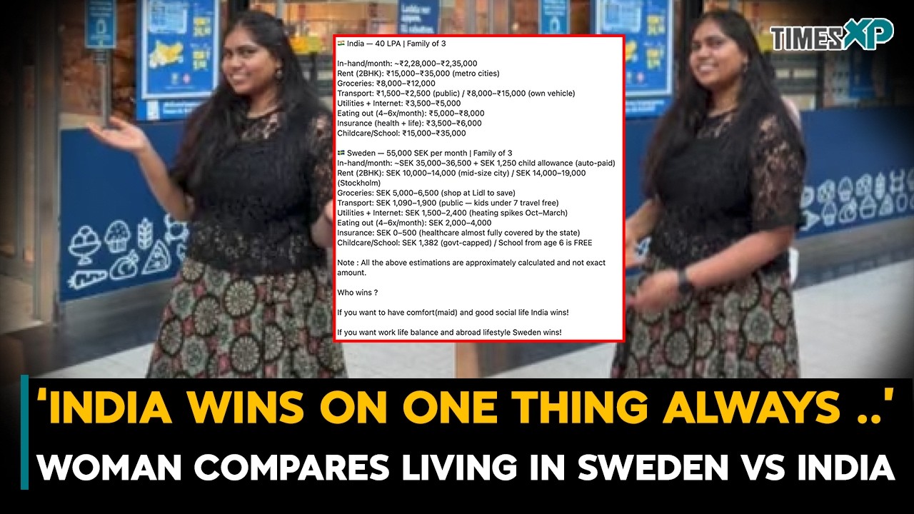 Indian Woman Breaks Down India vs Sweden Cost of Living | Indians Abroad