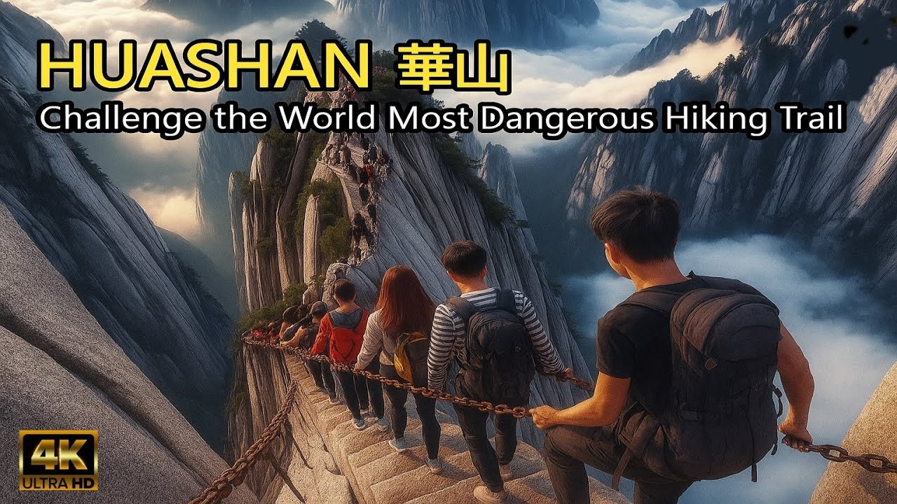 Mount Huashan 🇨🇳 – Challenge the World Most Dangerous Hiking Trail(4K UHD)