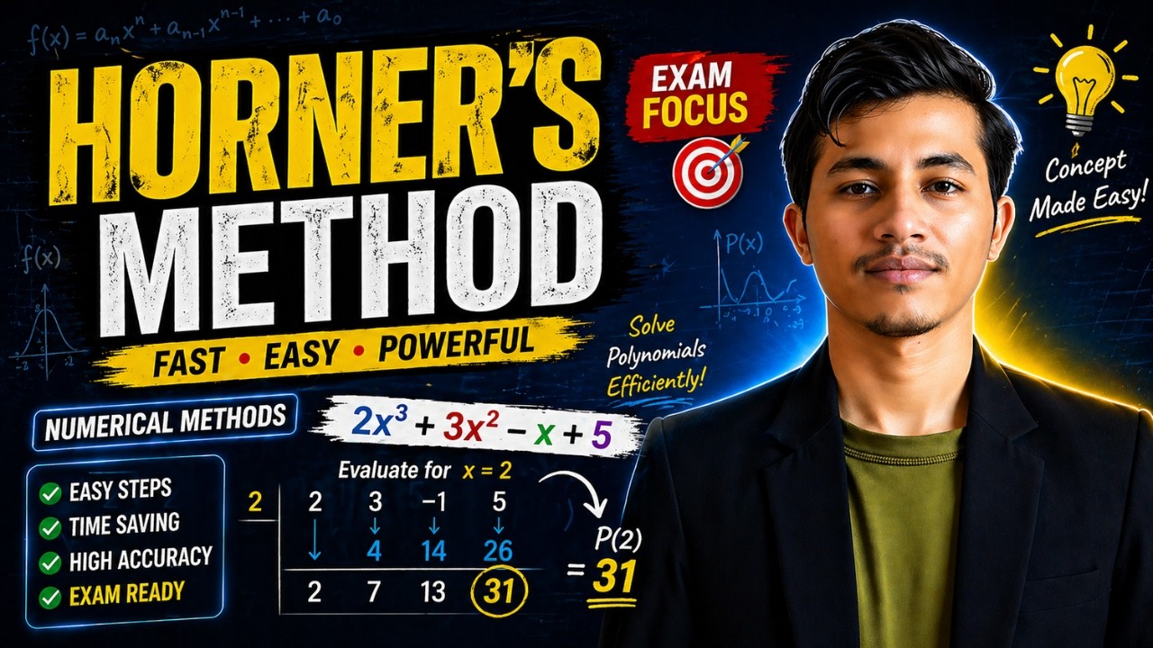 Horner's method || Evaluating polynomials || Numerical methods