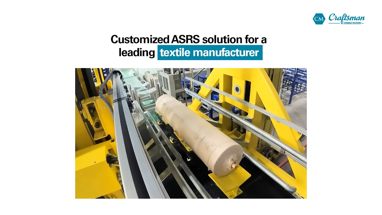 Advanced ASRS solution: Custom bulit for textile roll handling.