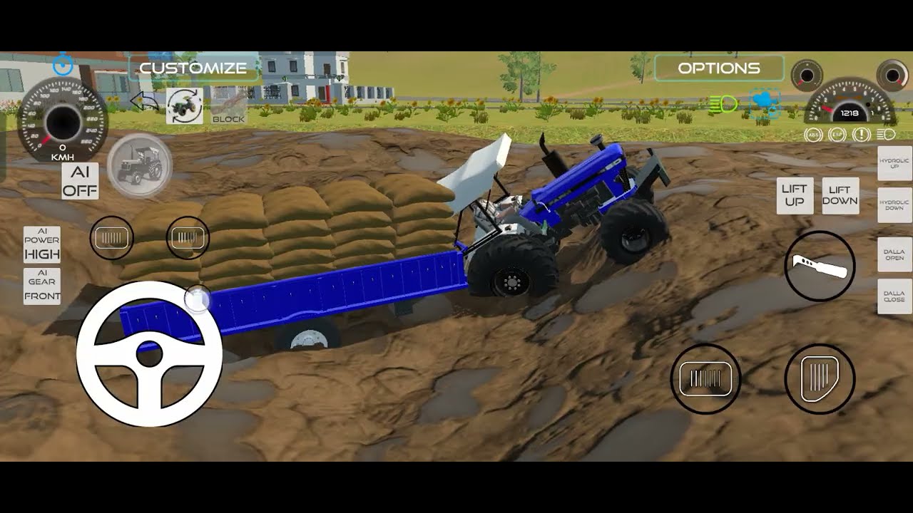 Tractor Driver Jcb  Unloading Stone #indiantractor3d #tractor #tractor #india #viral 