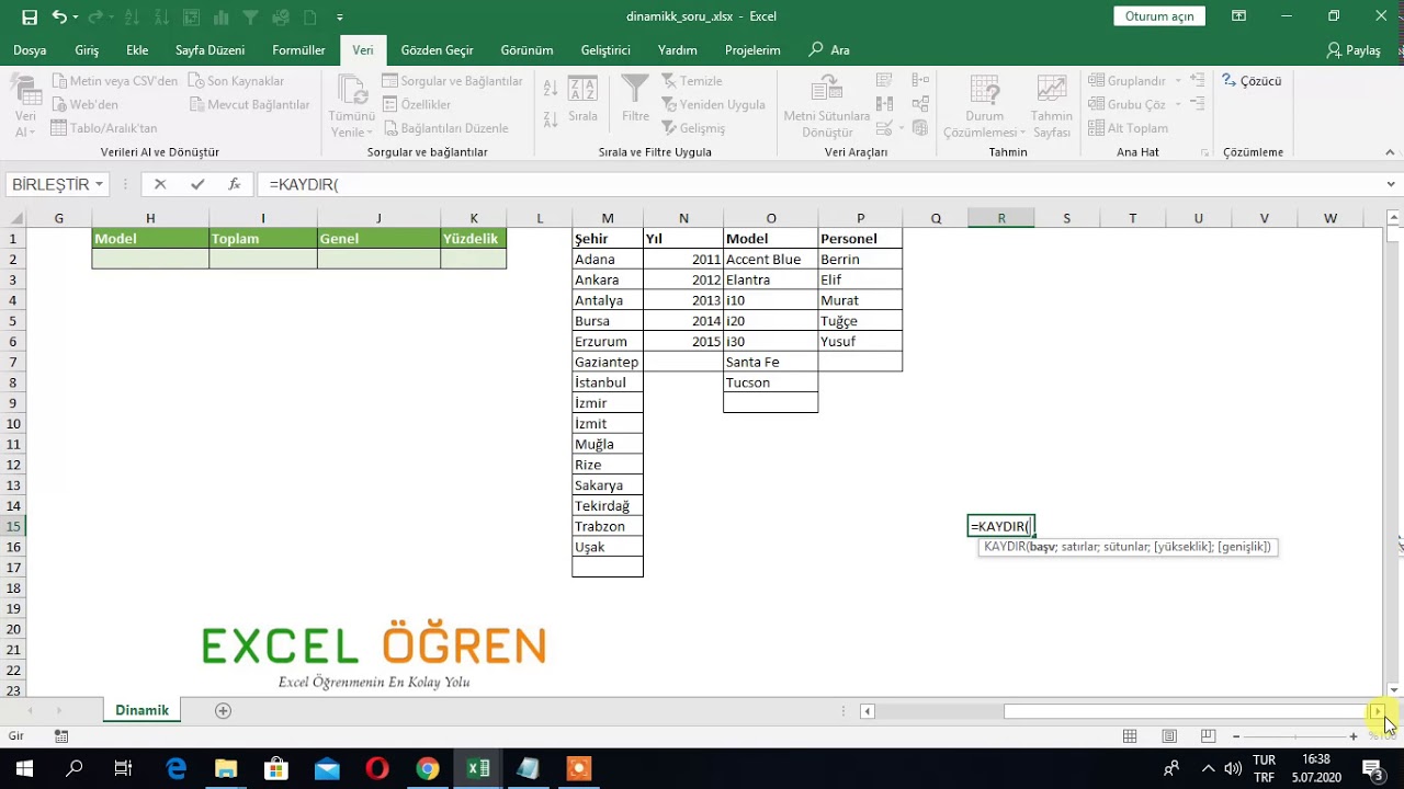 Dinamik Rapor Hazırlama