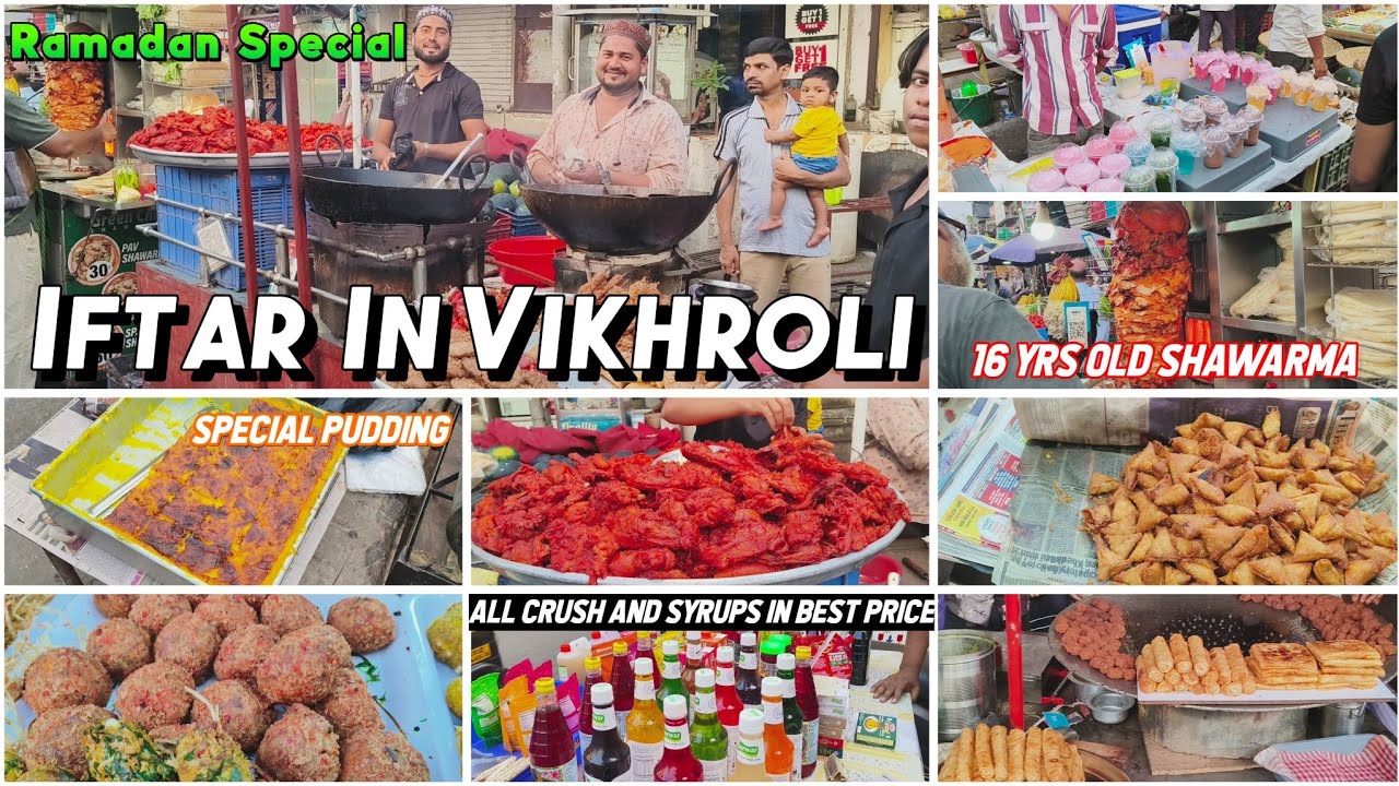 Iftar in Vikhroli Tagore Nagar | Ramadan Special - Malpua, Kababs, Special Pudding, Sharwama