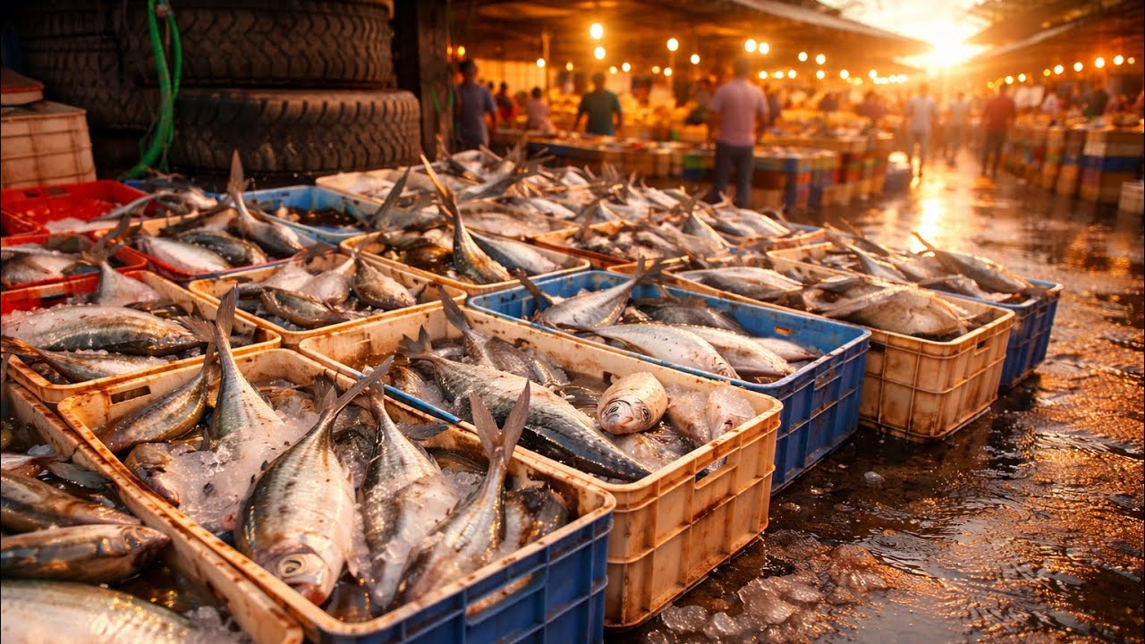 Biggest Seafood Market 🦞 Cotonou in Benin 🇧🇯 @mhbvlog 
