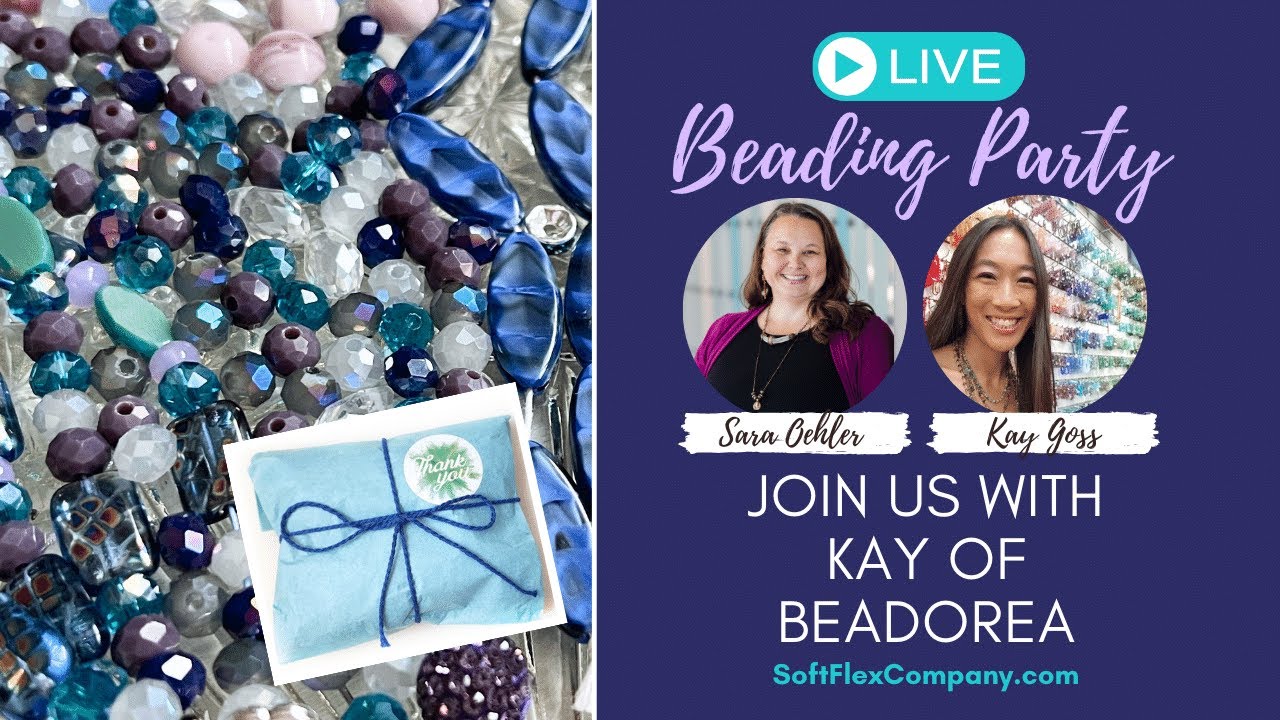 Live Beading Party with Kay of Star's Beads/Beadorea: Rainy Day Blues Beading Challenge Design Kit