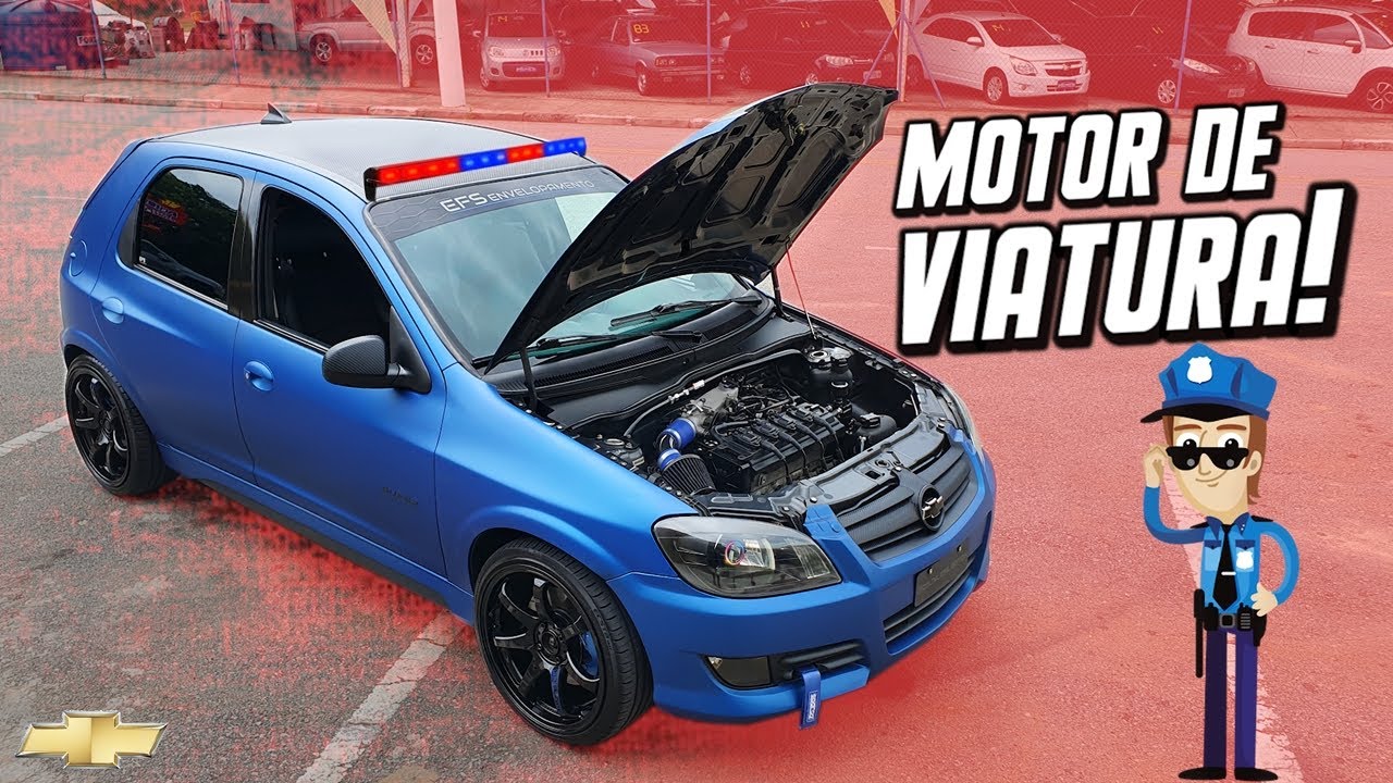 CELTA COM MOTOR DE VIATURA, AZUL ALLTAK E BANCOS DA BMW