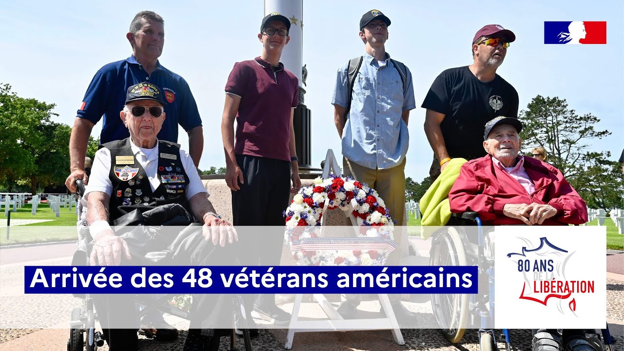 #DDay80 | Arrivée des 48 vétérans américains
