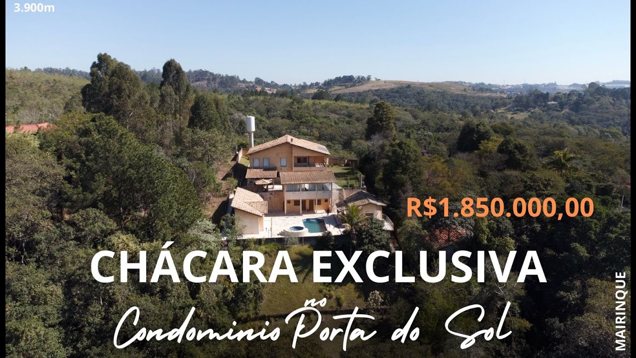 Chácara exclusiva com Privacidade Total no condomínio Porta do Sol  3.900m² de Lazer e Luxo! VD. 308