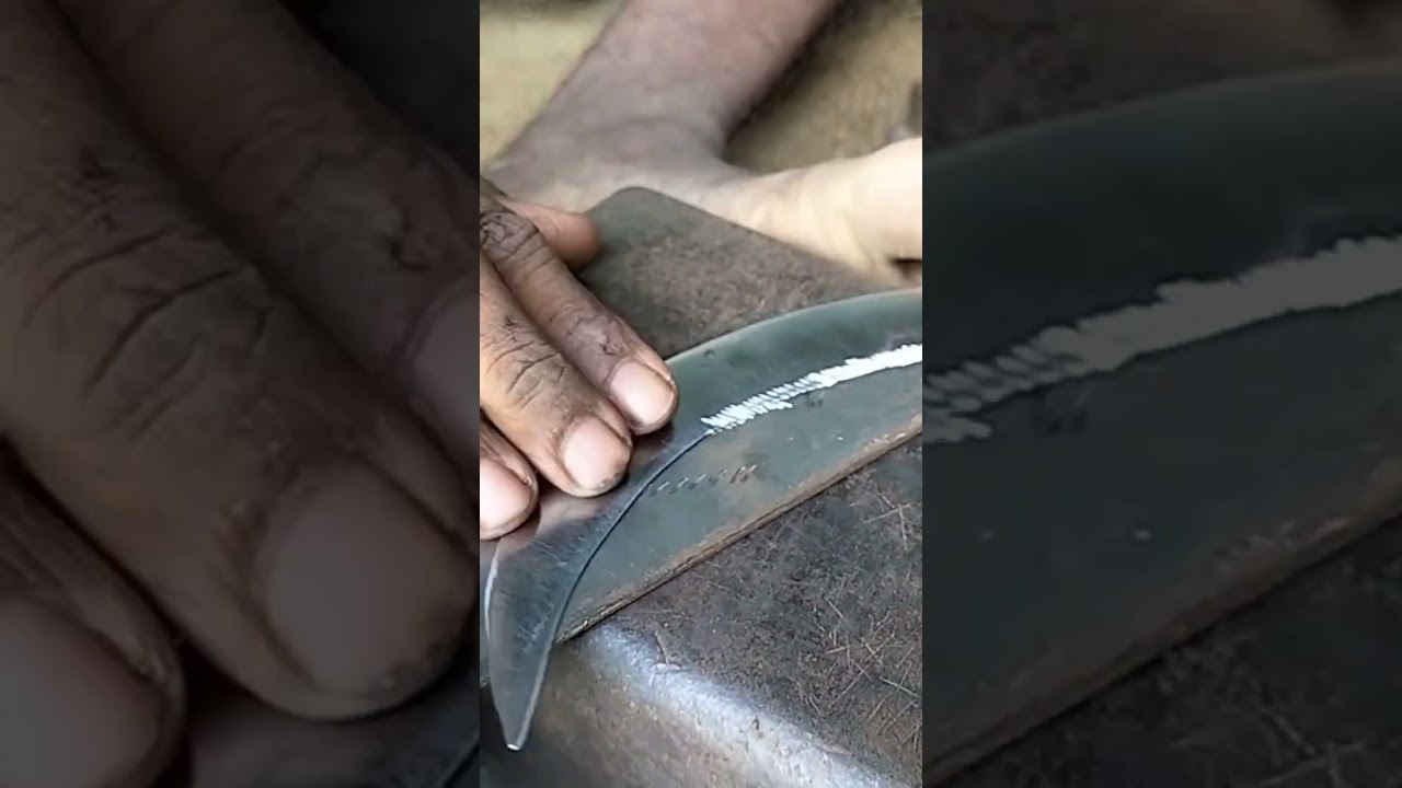 how to sharpen a sickle 😇 