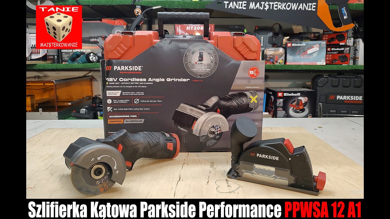 Nowa Szlifierka Kątowa Parkside Performance PPWSA 12 A1 - Test pracy na Akumulatorze 2.0 Ah