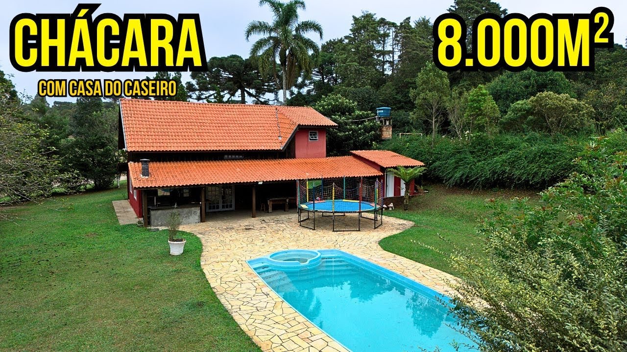 CHÁCARA COMPLETA À VENDA EM SÃO JOSÉ DOS PINHAIS COM PISCINA, CAMPO E DUAS CASAS