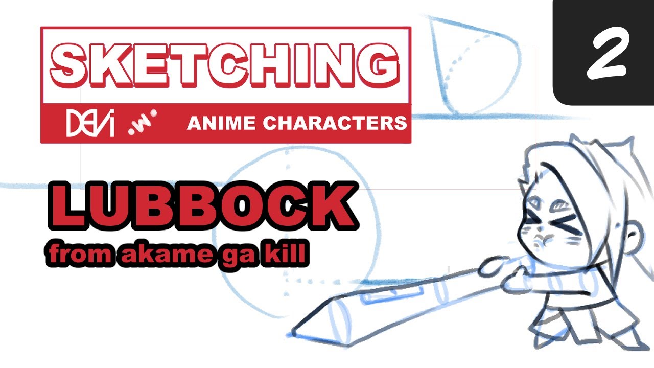 Drawing Lubboc from Akame ga Kill Second attempt - Live Sketching #1 [EN|PL]