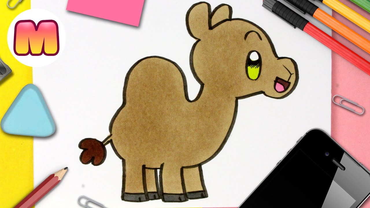 COMO DIBUJAR UN CAMELLO KAWAII - Dibujos kawaii faciles – dibujar animales kawaii