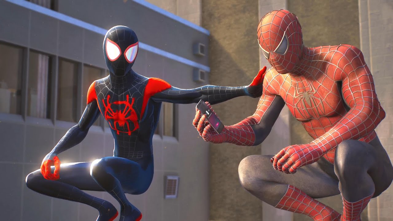 Peter and Miles Help New York with Raimi Suit and ITSV Suit - Marvel's Spider-Man 2