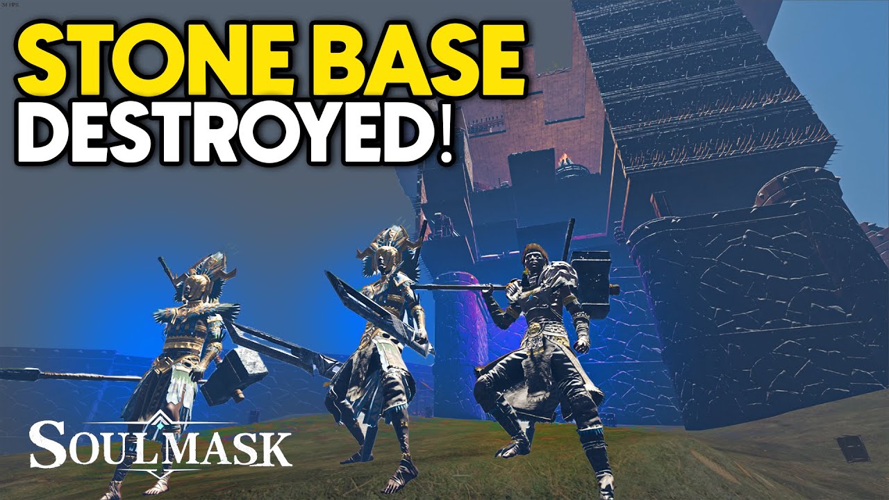 Epic Stone Base Raid with Battering Rams:Insane Loot Found in Long-Term Official Server|Soulmask PvP