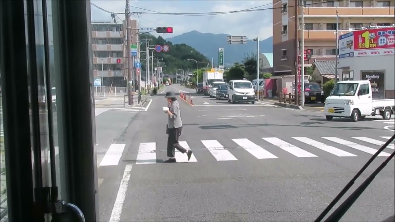 亀の井バス859　別府医療センター⇒別府駅西口　前面展望動画